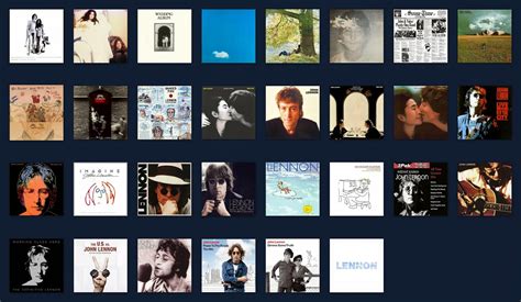 The Beatles Illustrated UK Discography: John Lennon UK Album Chart ...