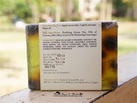 Iraya Green Tea Soap Review & Price in India - Heart Bows & Makeup