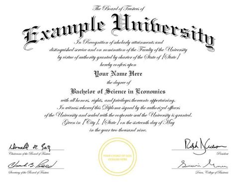 Fake Diploma Certificate Template | Graduation certificate template ...