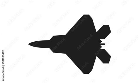 f-22 raptor fighter jet icon. us army symbol. isolated vector image for ...