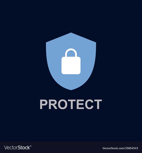 Protect logo template design Royalty Free Vector Image