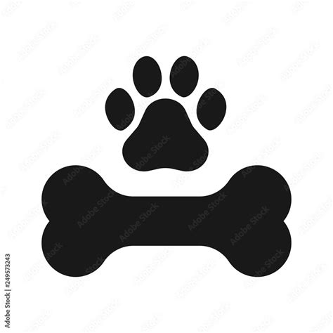 Dog bone icon. Simple cartoon dog bone vector icon. Vector illustration ...