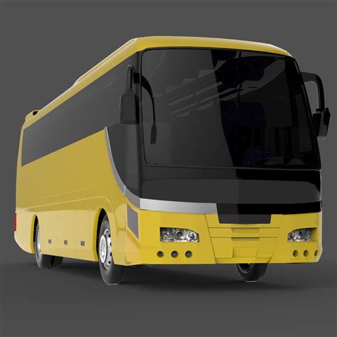 hino bus coach 3d model