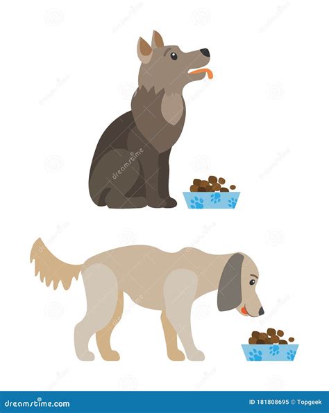 Dog Eating Food Clipart