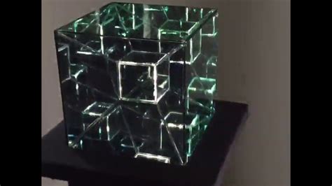 Tesseract - Hypercube 4th dimension Infinity Mirror Art Sculpture by ...