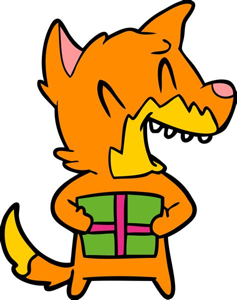 Cartoon laughing fox 13746308 Vector Art at Vecteezy