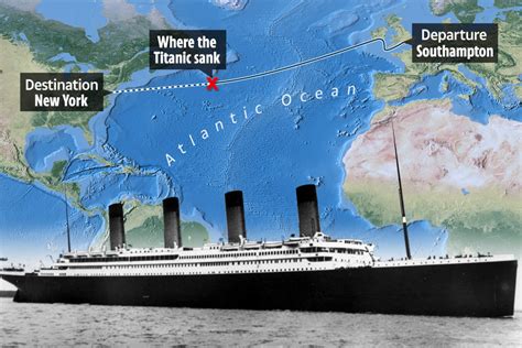 How to find where Titanic hit iceberg on Google Maps – exact ...