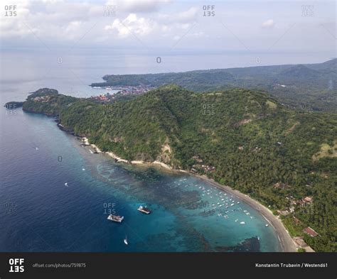 Indonesia- Bali- Aerial view of beach stock photo - OFFSET