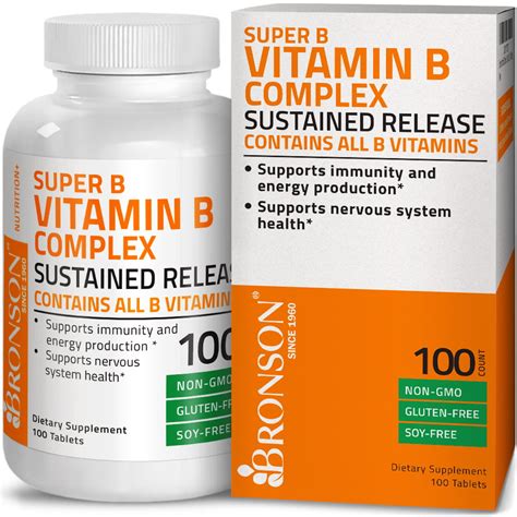 Super B Vitamin B Complex Sustained Slow Release (Vitamin B1, B2, B3 ...