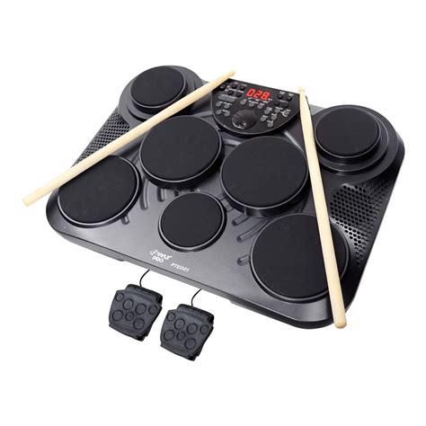 Pyle 97077063M Electronic Table Digital Drum Kit Top w/ 7 Pad Digital ...