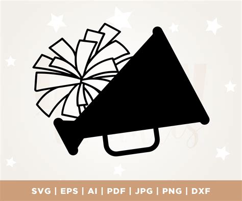 Cheering Svg Cheerleading Cheerleader Megaphone With Pom - Etsy in 2023 ...