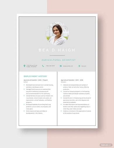 29+ Agriculture Resume Templates - PSD, PDF, DOC | Free & Premium Templates