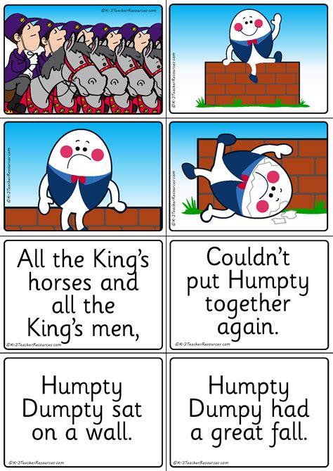 Humpty Dumpty Poem Printable - Printable Templates