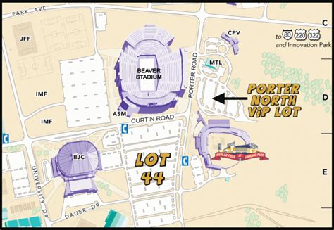 Penn State Parking Map - Printable Map