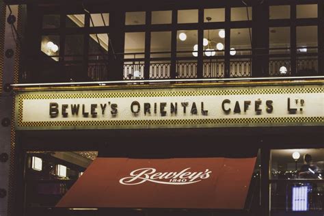 Bewley`s Oriental Cafe of Grafton Street at Night in Dublin, Ireland ...