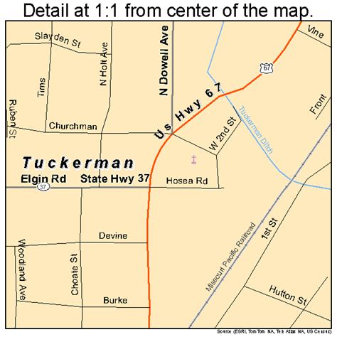 Tuckerman Arkansas Street Map 0570100