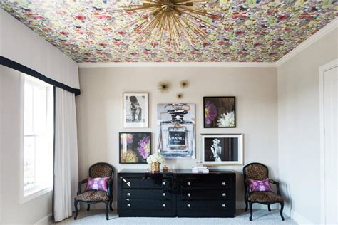 wallpapered ceiling! | Bedroom design, Bedroom ceiling wallpaper, Decor