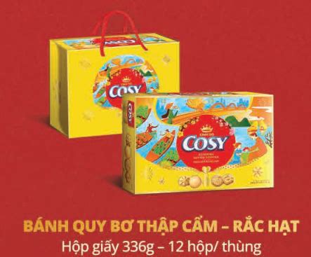 COSY BÁNH QUY BƠ THẬP CẨM KẸP KEM (HỘP THIẾC) 546G TẾT 2021