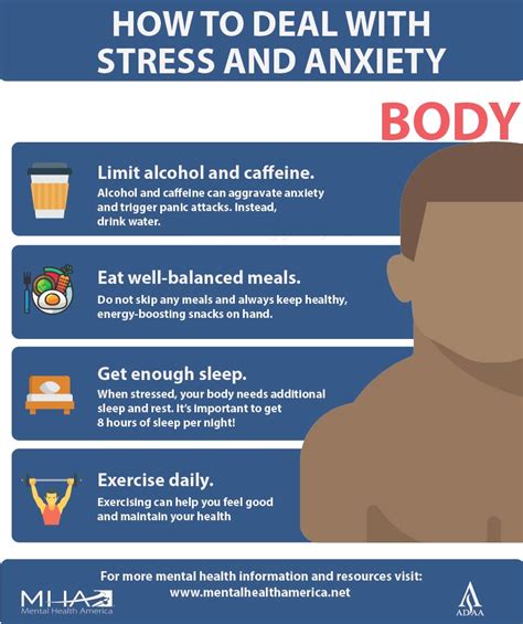 Infographic: How To Deal With Stress and Anxiety | Mental Health America