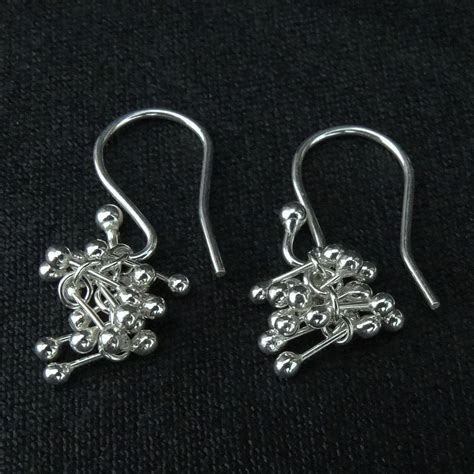 Silver Joy cluster earrings by Yen - Pyramid Gallery