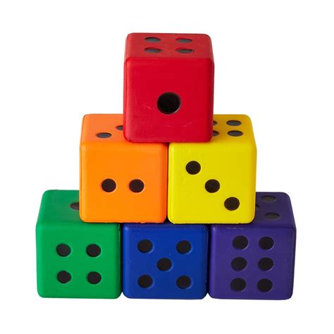 Colored Dice - Set of 6 | Dice set, Color, Settings