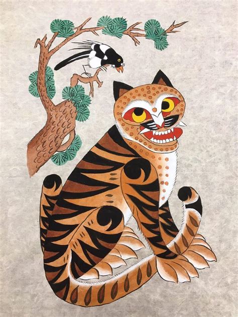 Minhwa, Traditional Korean Art: Tiger ... Korean Crafts, Asian Tigers ...