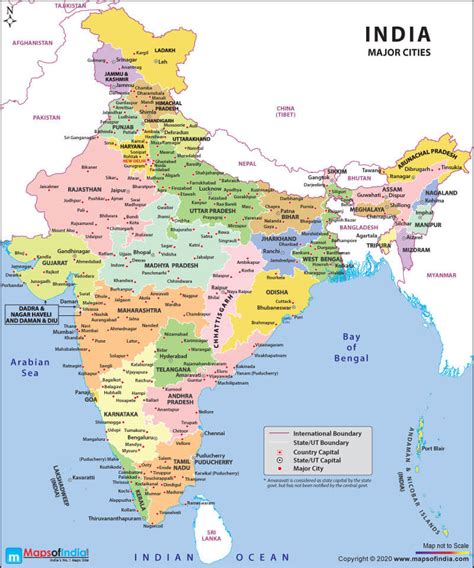 Major Cities in Different States of India - Maps of India