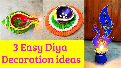 Diy 3 Easy Beautiful Diya Decoration For Competition Diwali Ideas 2020 You