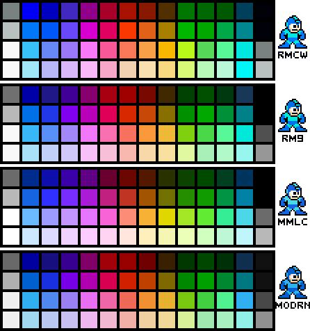 NES Palettes - Mega Man Edition by N64Mario84 on DeviantArt