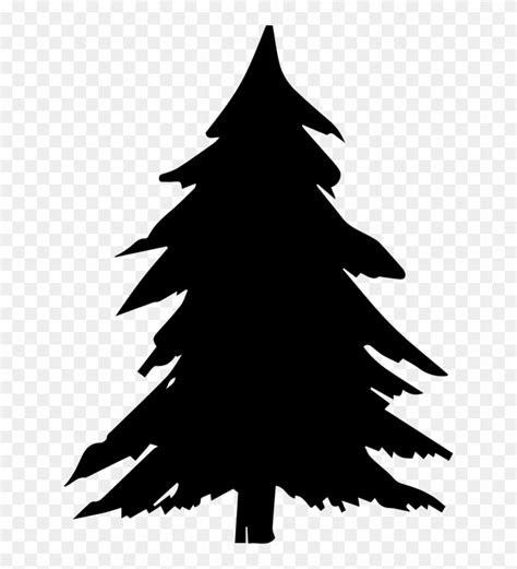 Pine Trees Silhouette Png - Black Christmas Tree Clipart