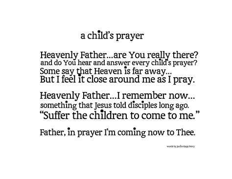 A Child's Prayer Printable - Honeybear Lane