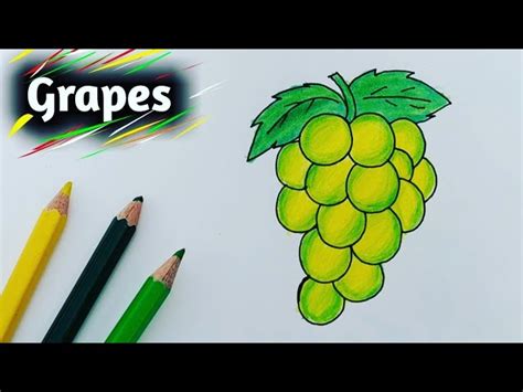 Grapes Drawing In Color