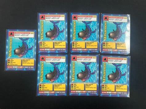 1999 Bandai Digimon Bo-58 Whamon (7) Card Lot Near Mint | eBay