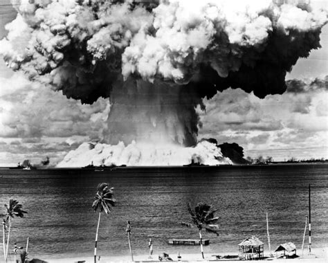 Atomic Bomb Test, 1946. /Namerican Atomic Bomb Test At Bikini Atoll In ...