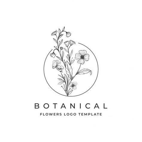 Premium Vector | Botanical flowers logo | Flower logo, Floral logo ...