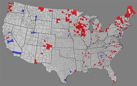 Counties That Changed Party In The 2016 US Presidential Election VS ...