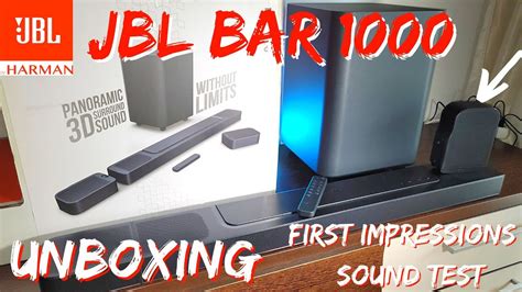 JBL BAR 1000 7.1.4 Soundbar - Unboxing / First Impressions / Sound test ...