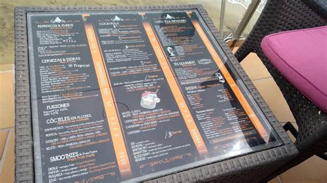 Menu at Cafe La Ola, Puerto del Carmen, Av. de las Playas