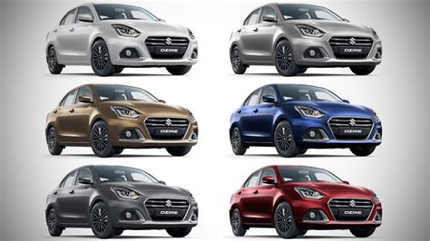 2020 Maruti Suzuki Dzire (facelift) - All Colour Options - Images ...