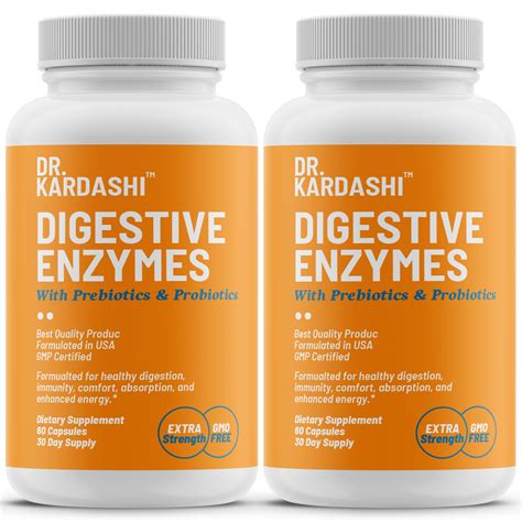 Digestive Enzymes with Prebiotics & Probiotics Supplement - Natural ...