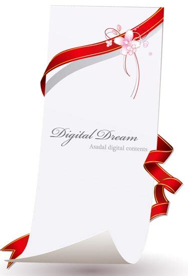 Invitation cards design with ribbons