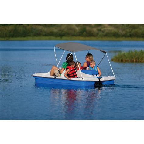 Water Wheeler 5-Seat Electric Pedal Boat with Canopy WWLELBL04 - The ...