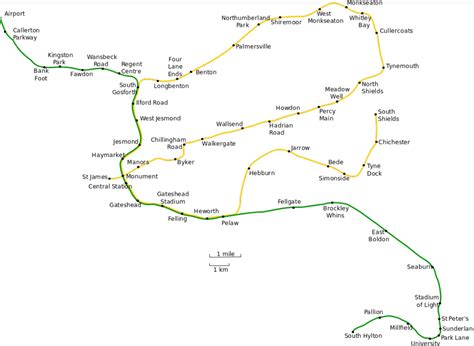 Tyne & Wear Metro — Map, Lines, Route, Hours, Tickets