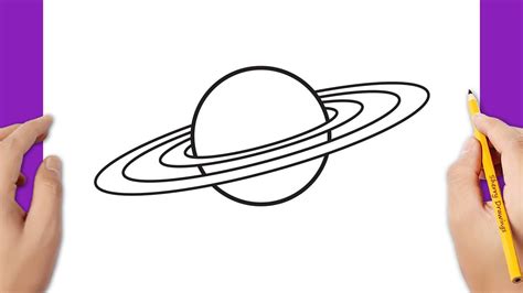 How to draw Saturn planet - YouTube