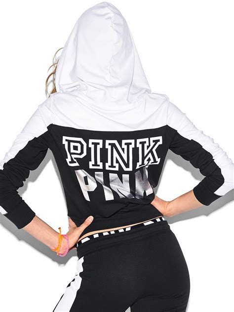 Perfect Funnel Neck Full-Zip Hoodie - PINK - Victoria's Secret ...