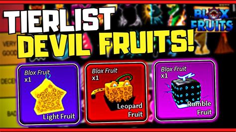 Ranking Every Single Devil Fruit In Blox Fruits! | Tierlist | Roblox ...