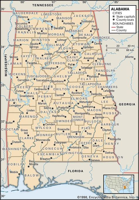 Alabama Maps and Atlases | County map, Map, Alabama