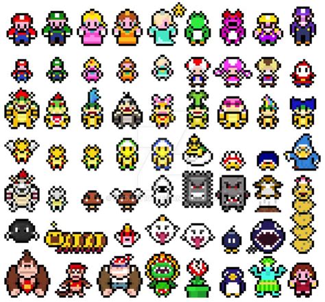 Pixel Super Mario Sprites by mudkat101 on @DeviantArt | Pixel art ...