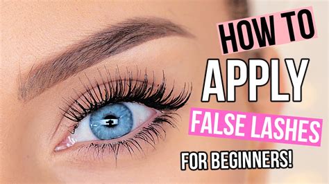 How To Apply False Eyelashes For Beginners! - YouTube