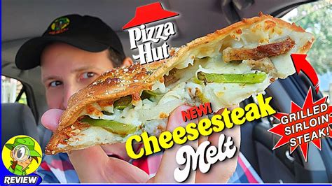 Pizza Hut® CHEESESTEAK MELT Review 🍕🧀🥩💦 Grilled Sirloin Steak! 🤩 Peep ...